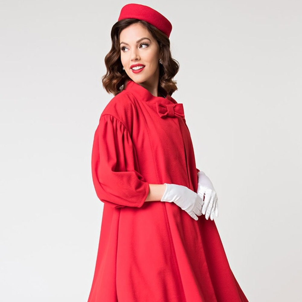 ISO Barbie x Unique Vintage Red Swing Coat